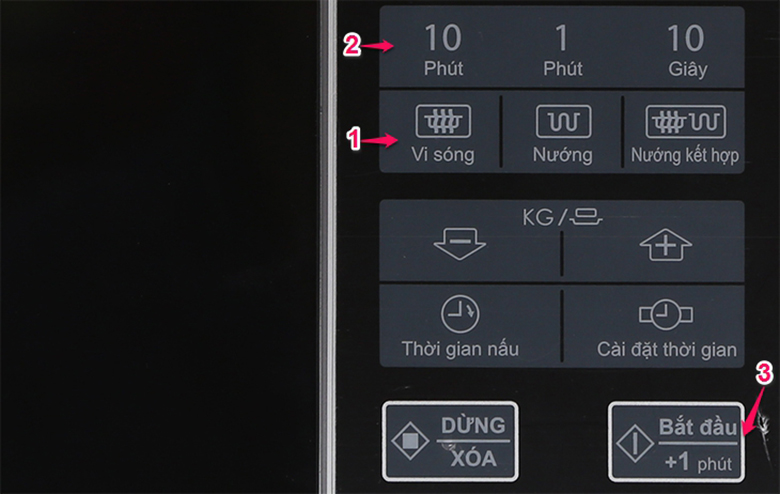Chế độ nấu vi sóng