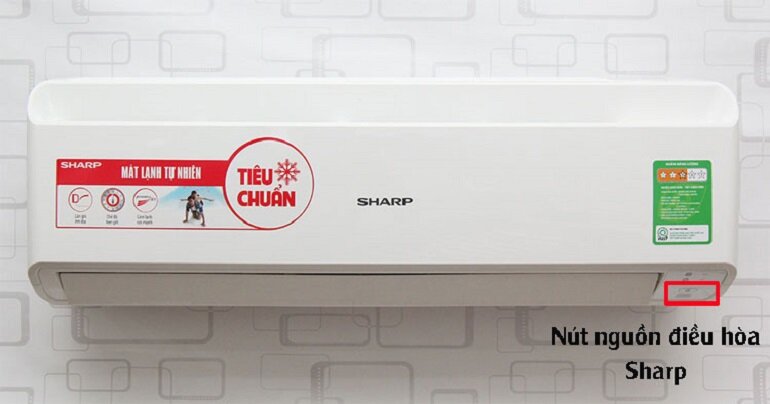 Cách mở máy lạnh Sharp bằng nút nguồn