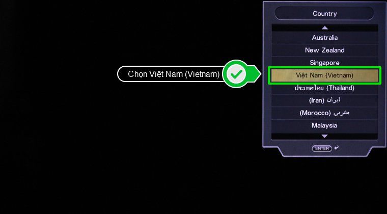 Chọn vùng Việt nam