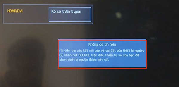 Tivi Sharp không có tín hiệu 