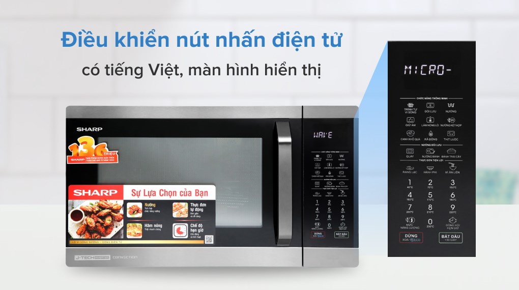 Lò vi sóng có nướng Sharp R-C932XVN-BST 32 lít