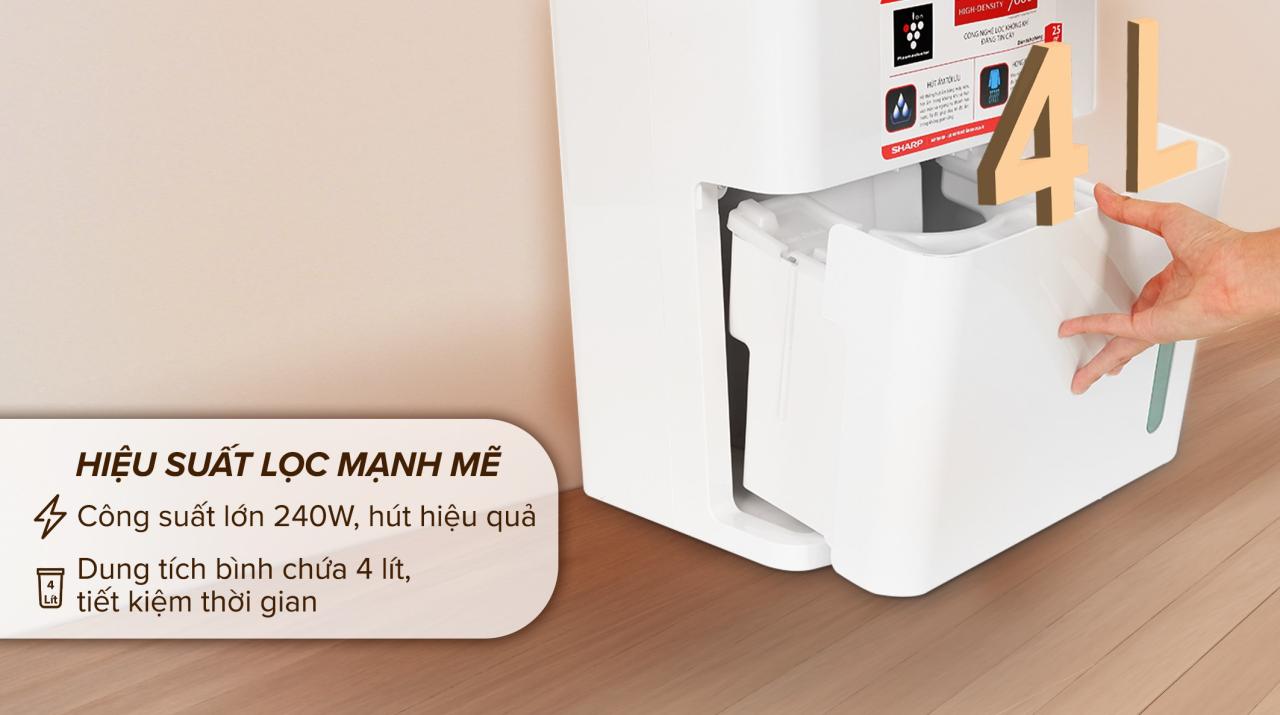 Máy hút ẩm Sharp DW-D12A-W