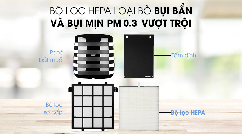 Máy lọc không khí Sharp FP-JM30V-B 53W - Lọc bụi