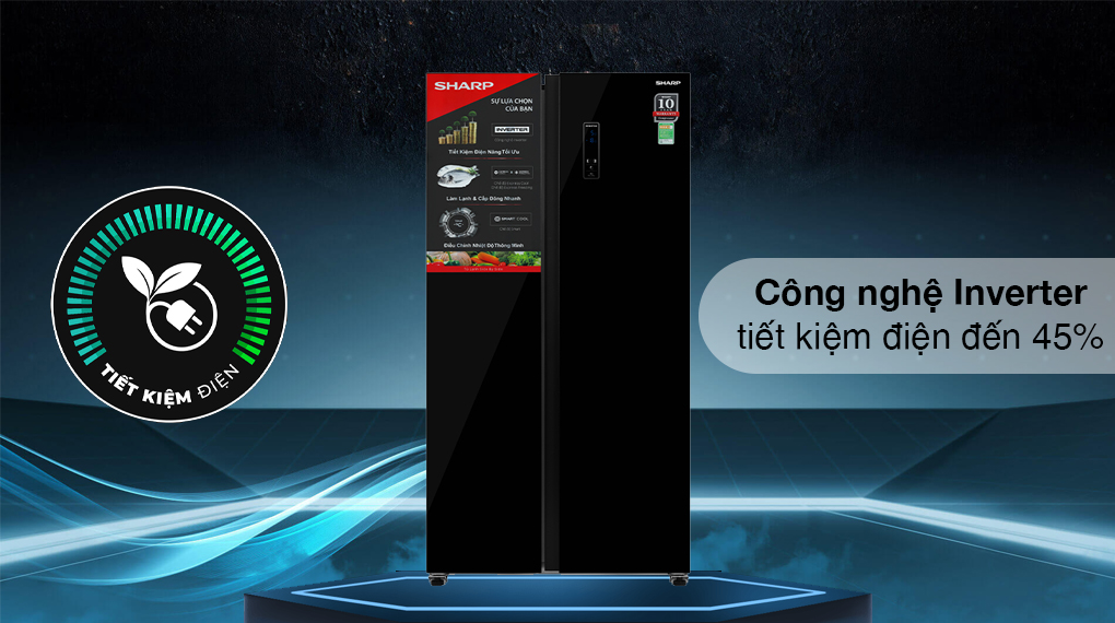 Tủ lạnh Sharp Inverter 532 lít SJ-SBX530VG-BK