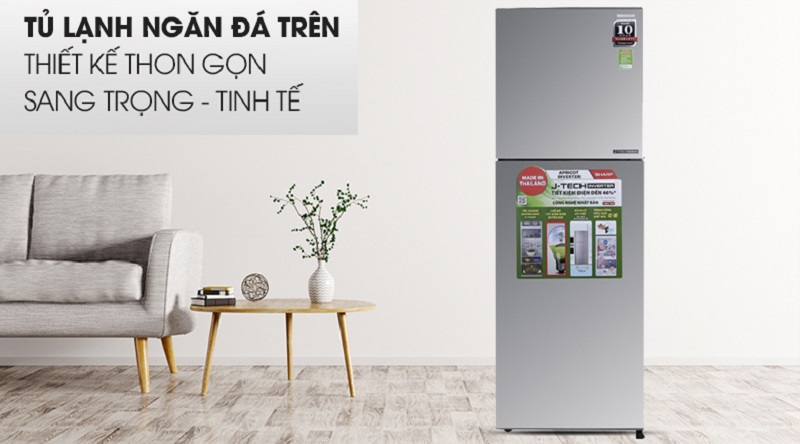 Tủ lạnh Sharp Inverter 241 lít SJ-X251E-SL