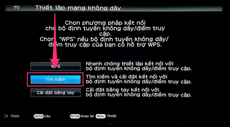 Cách kết nối mạng WiFi cho tivi Sharp