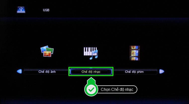 2. Các bước để xem nội dung có trong USB trên tivi Sharp
