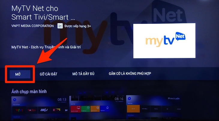 Cài đặt ứng dụng MyTV